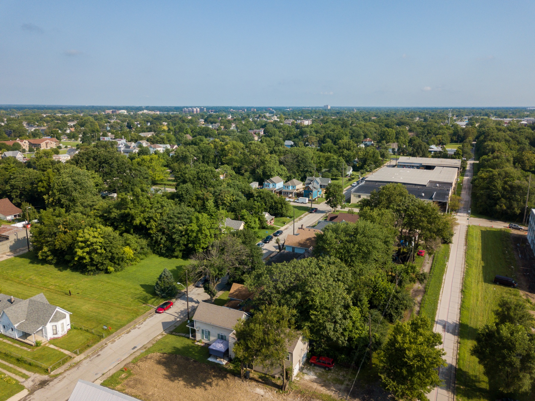Overview photo of a neighborhood - Intend Indiana’s Affordable Housing Initiatives
